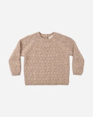 Knit Sweater || Heathered Almond by Quincy Mae