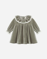 Velour Baby Dress || Spruce by Quincy Mae