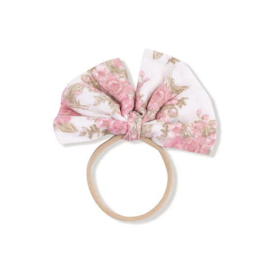 Big Bow on Soft Headband- Heirloom Bouquets by Angel Dear