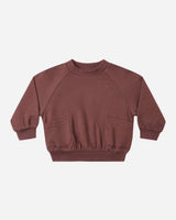 Pocket Sweatshirt || Black Cherry by Quincy Mae
