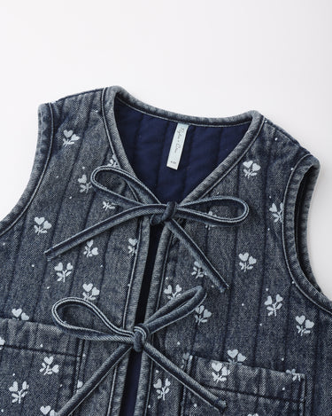 Denim Vest || Heart Ditsy by Rylee + Cru