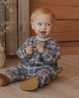 Relaxed Woven Jumpsuit || Winter Plaid by Rylee + Cru