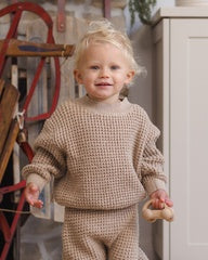 Chunky Knit Sweater || Heathered Latte by Quincy Mae