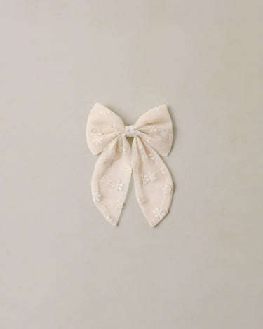 Everly Bow || Embroidered Daisy by Noralee