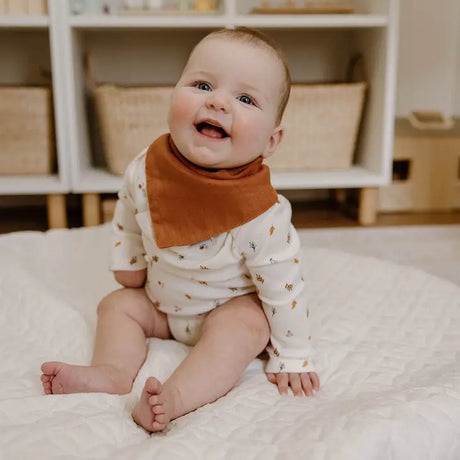 100% Linen Drool Bib - Fox by Moss & Fawn
