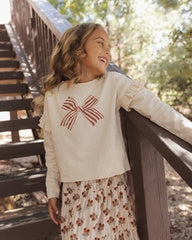Ruffle Long Sleeve Tee || Bow by Rylee + Cru