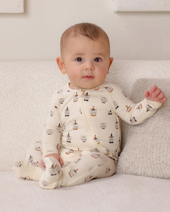 Bamboo Zip Footie || Costume Kittens by Quincy Mae