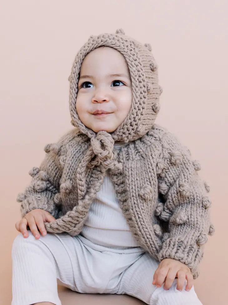 Popcorn Bonnet in Flax by The Blueberry Hill