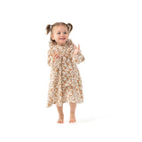 L/S Ruffle Smocked Neck Dress- Prairie Calico by Angel Dear
