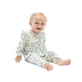 L/S Petal Ruffle Romper- Sweet Rose Calico by Angel Dear