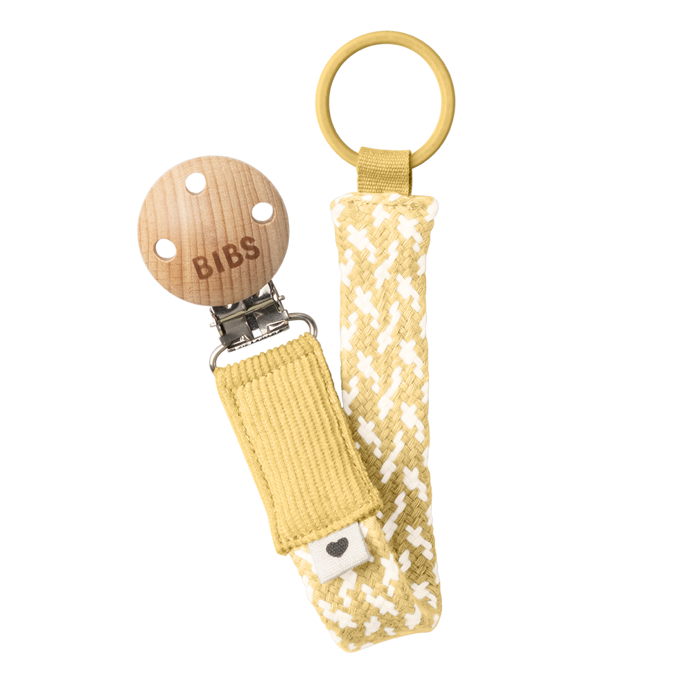 Pacifier Clip - Pale Butter/Ivory by Bibs
