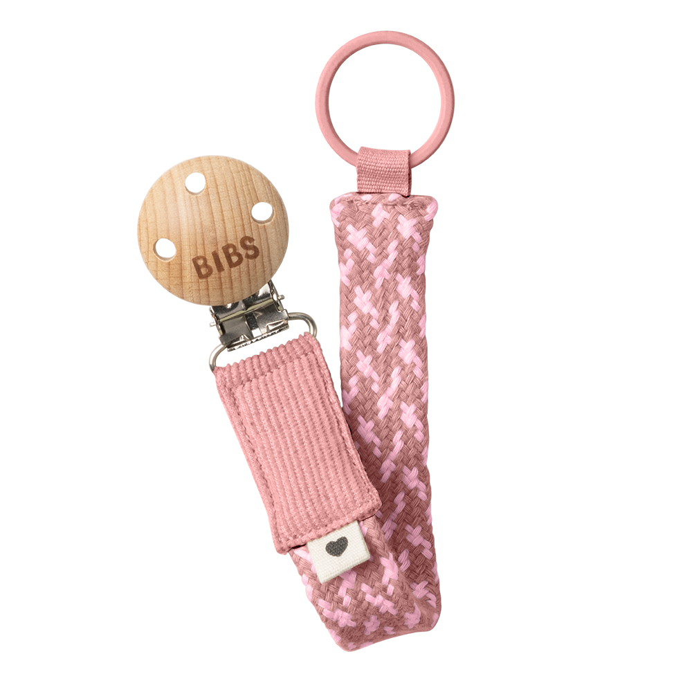 Pacifier Clip - Dusty Pink/Baby Pink by Bibs