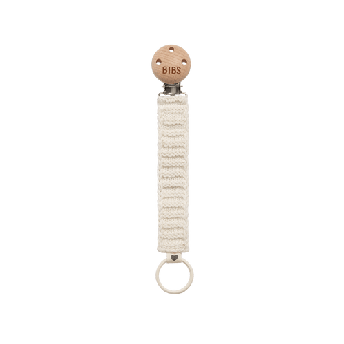 Pacifier Clip Knitted - Ivory by Bibs