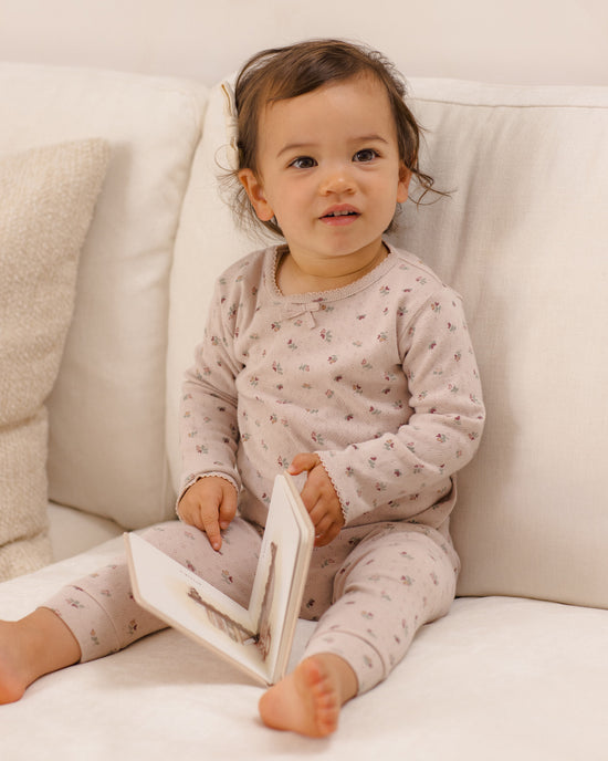 Pointelle Long Sleeve Tee + Legging || Heart Ditsy by Quincy Mae
