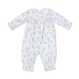 Baby Blue Floral- Smocked Romper by Angel Dear
