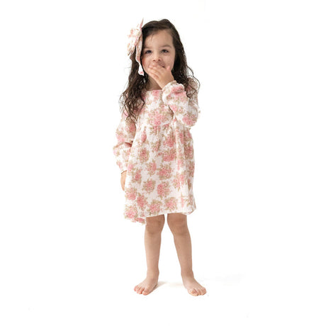 Ruffle L/S Dress + Ribbed Legging- Heirloom Bouquets by Angel Dear