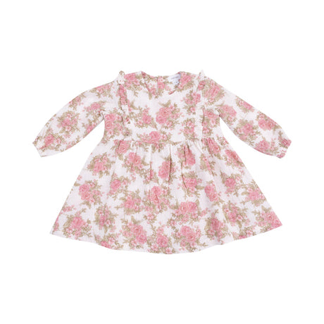 Ruffle L/S Dress + Ribbed Legging- Heirloom Bouquets by Angel Dear