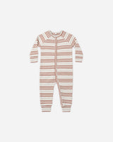 Organic Long John Pajamas || Holiday Stripe by Rylee + Cru