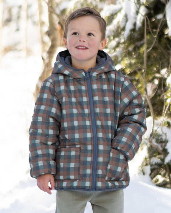 Lightweight Reversible Puffer || Midnight Check by Rylee + Cru
