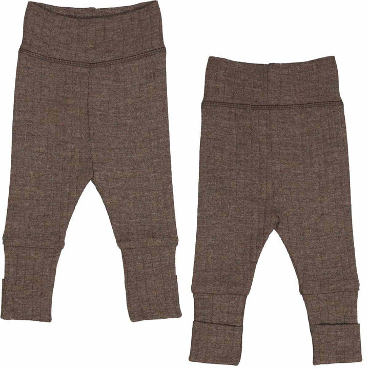 Woolly Rib Walnut Pants w/ Feet by Müsli