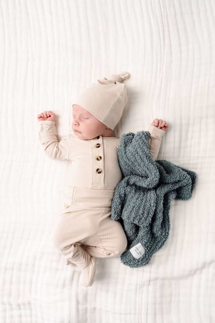 Chenille Blanket- Ocean Blue - Mini/Lovey by Lou Lou & Company