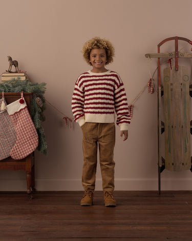 Aspen Sweater || Ruby Stripe by Rylee + Cru