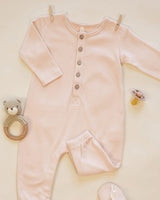 Long Sleeve Jumpsuit || Dusty Rose by Quincy Mae