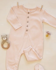 Long Sleeve Jumpsuit || Dusty Rose by Quincy Mae