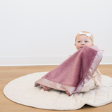 Satin Border Mini Blanket- Mauve Mini by Saranoni