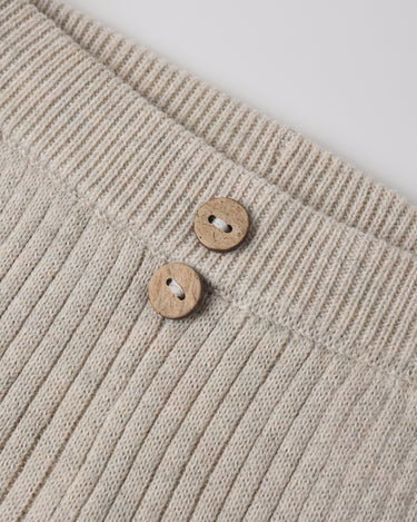 Rib Knit Legging || Heathered Oatmeal by Quincy Mae