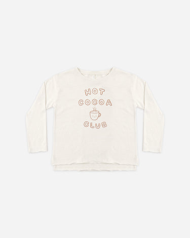 Raw Edge Long Sleeve Tee || Hot Cocoa Club by Rylee + Cru