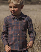Collared Long Sleeve Shirt || Midnight Plaid by Rylee + Cru