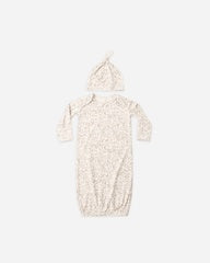 Bamboo Baby Gown + Hat Set || Bloom by Quincy Mae