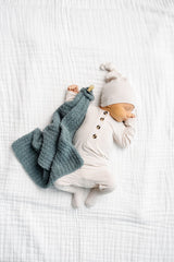 Chenille Blanket- Ocean Blue - Mini/Lovey by Lou Lou & Company
