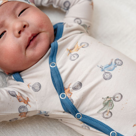 Newborn Knotted Gown- Ryder by Copper Pearl