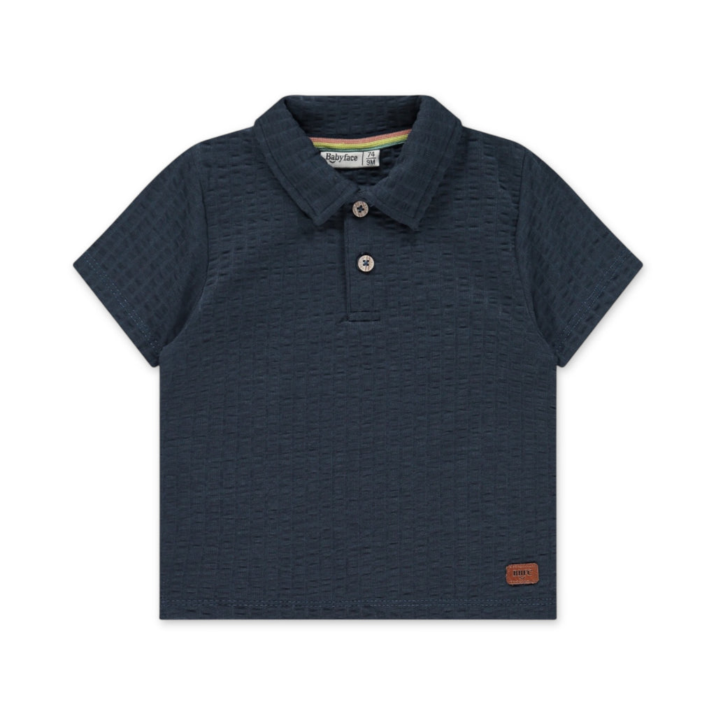 Baby Boy's Short Sleeve Polo- Heavy Blue by Babyface