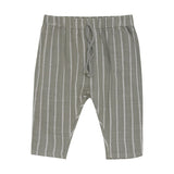 Baby Boys Cotton Woven Pant in Sage Stripes by Minymo