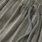 Baby Boys Cotton Woven Pant in Sage Stripes by Minymo