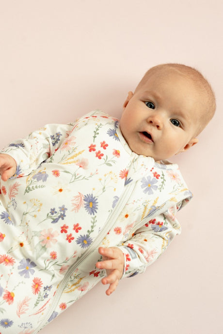 Girls 1.5 TOG Sleepsack- Flowers on Cream by Coccoli