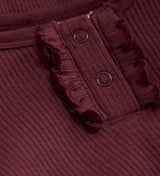 Long Sleeve Bodysuit - Tawny Port by Minymo