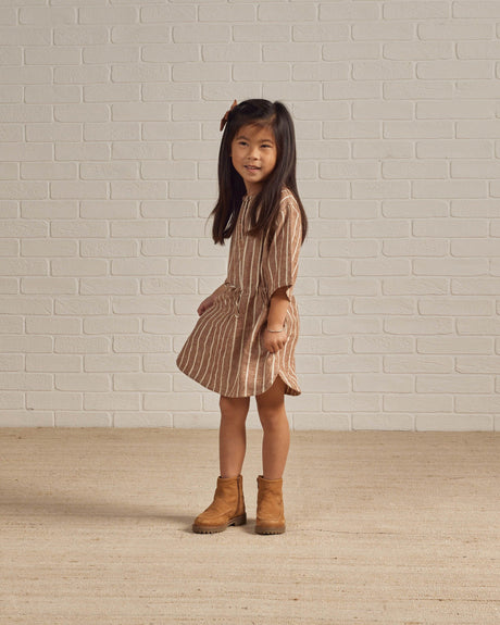 eleni dress || cedar pinstripe by Rylee + Cru