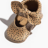 Almond Speckles Knotted Bow Baby Shoe by Freshly Picked