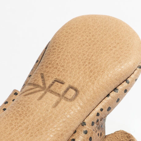 Almond Speckles Knotted Bow Baby Shoe by Freshly Picked