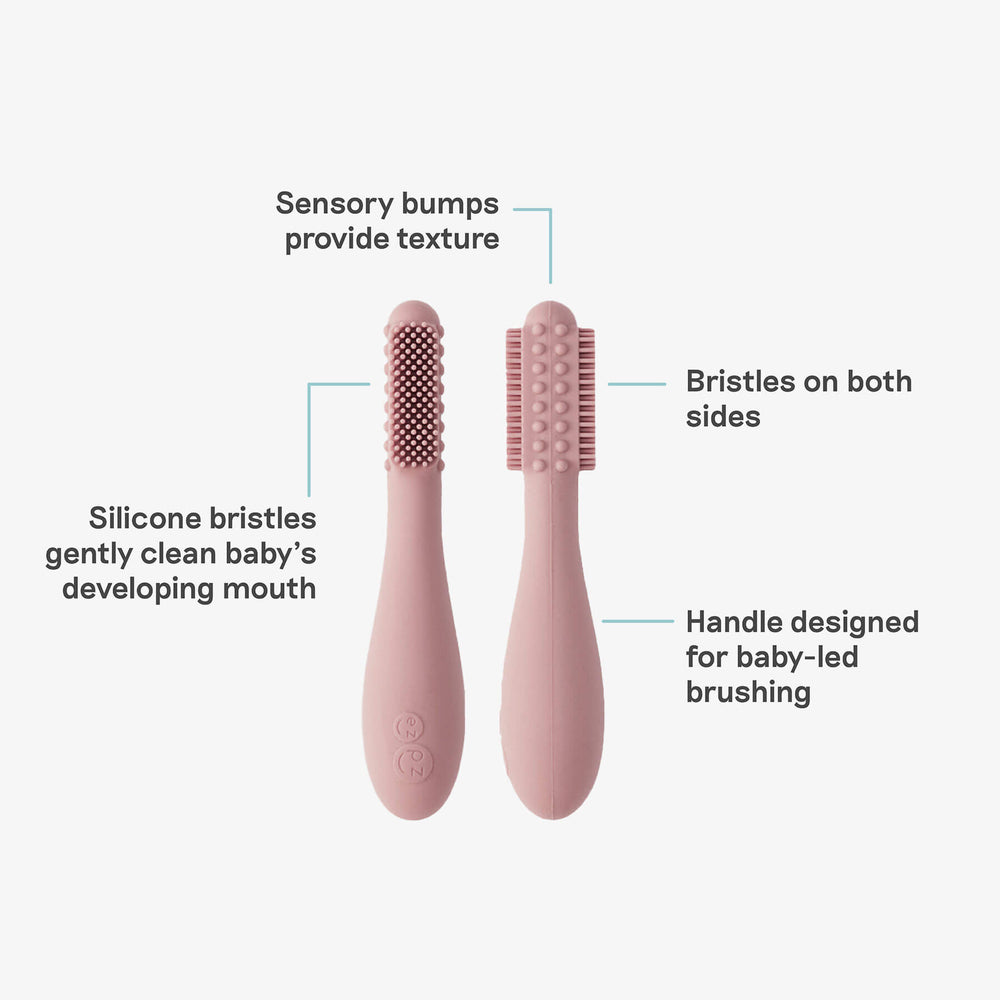 Baby-Led™ Toothbrush- Blush by ezpz