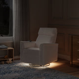 Monogram by Namesake Willa Deluxe Power Recliner and Swivel Glider with Heat + Massage | Ivory Corduroy | EXCLUSIVE!