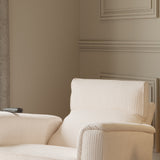 Monogram by Namesake Willa Deluxe Power Recliner and Swivel Glider with Heat + Massage | Ivory Corduroy | EXCLUSIVE!