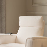 Monogram by Namesake Willa Deluxe Power Recliner and Swivel Glider with Heat + Massage | Ivory Corduroy | EXCLUSIVE!