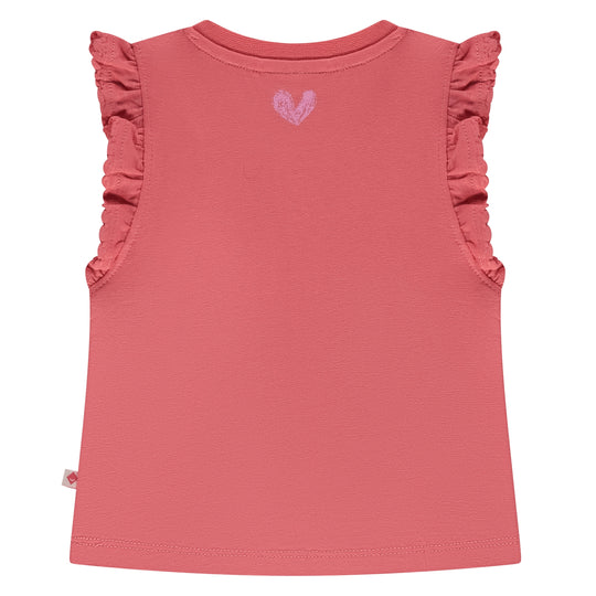 Baby Girl's Short Sleeve Top- Coral Red by Babyface