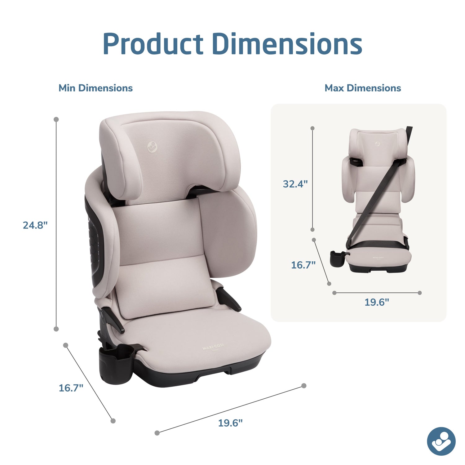 maxi cosi seat pad Maxi-Cosi Tanza Belt-Positioning Booster Car Seat Sea Shadow