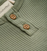 Ribbed Bodysuit in Sea Spray by Minymo